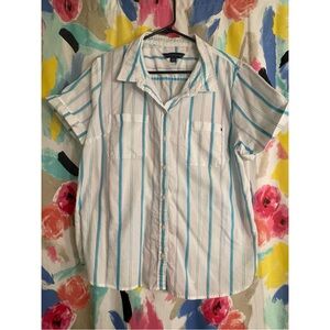 Short sleeve striped blouse